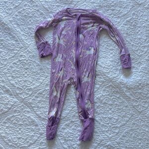 Little Sleepies 3-6 months unicorn zippy bamboo